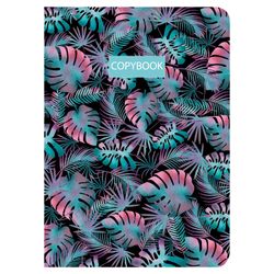 BRAUBERG / Notebook 60 l. checkered cover SoftTouch, beige paper 70 g / m2, stitching, B5 (179x250 mm), LEAVES / 4 pcs.