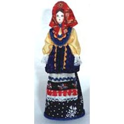 Потешный промысел / Porcelain souvenir doll "Tambov province. Girl's festive costume"