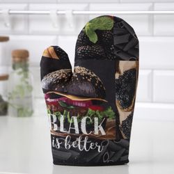 Этель / Mitten-potholder SİYAH 20x27cm, %100 x / l, vatka 250g / m2