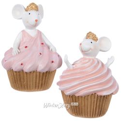Kaemingk / Figura decorativa Rosie Mouse - Bola de pastel 10 cm