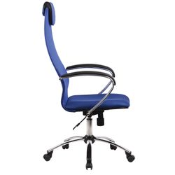 BK-8CH office chair, mesh fabric, chrome, blue