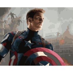 Опт-картина / Pintura por números 40x50 Capitán América