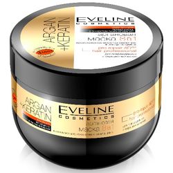 Argan mask 8in1 comprehensive restoration + colour protection for damaged and colored hair series, argan+keratin, l'oreal, 500 ml