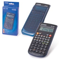 Calculadora de engenharia CITIZEN SR-135N (154x84 mm), 128 funções, 8 + 2 dígitos, alimentada por bateria, certificada para o exame