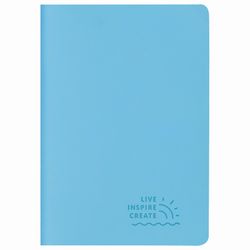 BRAUBERG / Notebook 60 l. in-line leatherette cover SoftTouch, stitching, B5 (179x250mm), BLUE, RAINBOW / 2 pcs.
