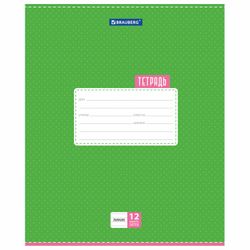BRAUBERG / Notebook 12 sh., Line, cardboard cover, DOTS / 20 pcs.