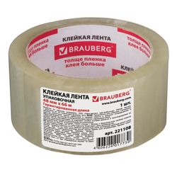 BRAUBERG / Packaging adhesive tape 48 mm x 66 m, transparent, 45 micron thick