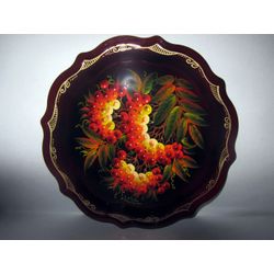Сувениры из Н.Тагила / Souvenirs from N. Tagil / Tray "Baroque. Rowan", 19 cm
