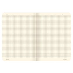 BRAUBERG / Notebook 48 y. checkered cover leatherette under linen, stitching, A5 (147x210mm), BLUE, PASTEL / 10 pcs.
