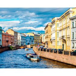 Опт-картина / Painting by numbers 40x50 Embankment in St. Petersburg