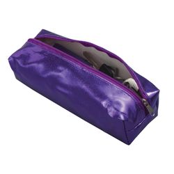 Pencil case-cosmetic bag BRAUBERG under faux leather, Vintage, purple, 20х6х4 cm