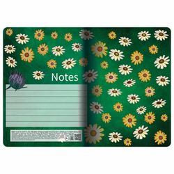 BRAUBERG / Carnet 40 l. couverture à carreaux SoftTouch, papier beige 70 g/m2, couture, А5 (147х210 mm), FLEURS ROUGES / 10 pcs.