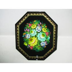 Сувениры из Н.Тагила / Souvenirs from N. Tagil / Tray "Octagonal. Summer bouquet No. 1", 30x25 cm