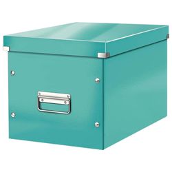 LEITZ archive box "Click & Store" L, 310х320х360 mm, laminated cardboard, collapsible, turquoise