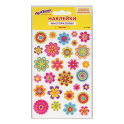 Sticker marshmallow "Flowers", reusable, pearl, 10x15 cm, INLANDIA