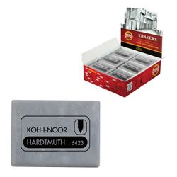 Eraser-Klyachko KOH-I-NOOR, 47x36x10 mm, grey, super-soft, rectangular, natural rubber