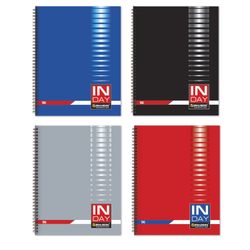 BRAUBERG / Notebook A5, 96 sh., Pente, gaiola, capa de cartão, "INDAY" / 12 unid.