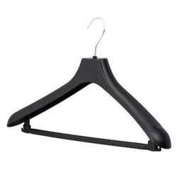 BRABIX / Coat hanger, size 48-50, plastic, anatomical, crossbar, strap hooks, black