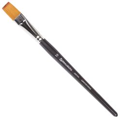 Brush art is a professional ART BRAUBERG "CLASSIC", synthetic soft, under columns, flat, No. 18, short handle
