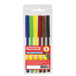 Markers PYTHAGORAS, 6 colours, ventilated cap