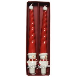 Kaemingk / Christmas candles Christmas Dinner with Snowman 27 cm, 2 pieces