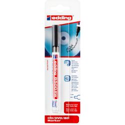 EDDING / Marcador de CD Edding / lavable, punta redonda, 1 mm, negro