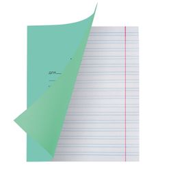 МАЯК / Notebook GREEN cover 12 sheets, narrow line with margins, offset / 20 pcs.