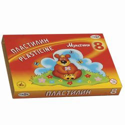 Clay GAMMA classic Cartoons 8 colors, 160 g, with stack, carton