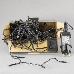 Kaemingk / LED garland filament Volumetric 120 extra warm white LED lamps 9 m, black PVC, controller, IP44