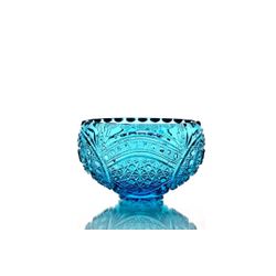 Гусевской Хрустальный завод / Crystal salad bowl "Fars" turquoise