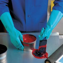 MAPA / Gloves nitrile Ultranitril 493, cotton sputtering, size 10 (XL), green