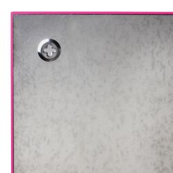 Board magnetic marker glass (45x45 cm), 3 magnets, PINK, BRAUBERG