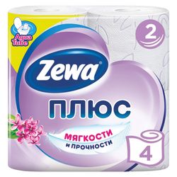 ZEWA / Toilet paper Plus, 2-layer (4x23 m), lilac scent, soldering 4 pcs.