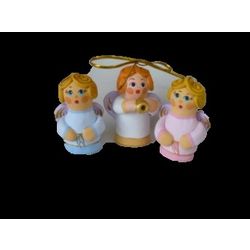 Ковровская глиняная игрушка / Figurine "Christmas compositions. Angel thimble", small