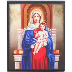 Vernissage of History / Icon "Holy Virgin Mary and Child" on a wooden base, 12 x 10