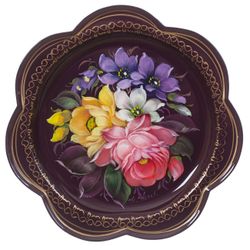 Жостово / Articulated Zhostovo tray 18 cm