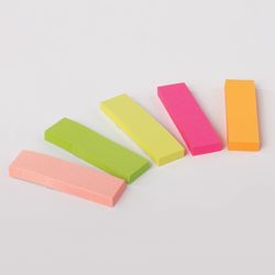 Bookmark adhesive STAFF, NEON paper, 50х14 mm, 5 colors x 50 sheets