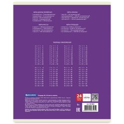 BRAUBERG / Carnet 24 pièces, Cage, couverture cartonnée, RAYURES / 20 pcs.