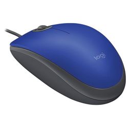 LOGITECH / Wired mouse M110, USB, 2 buttons + 1 wheel-button, optical, blue
