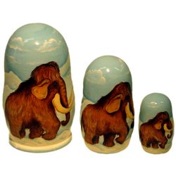Мастерская подарков / Gift workshop / Matryoshka Mammoth (panoramic), 13 cm.