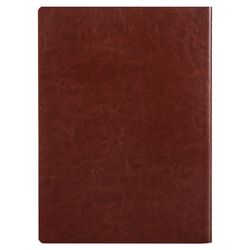 BRAUBERG / Notebook 60 l. checkered cover smooth leatherette, stitching, A4 (210x297mm), BROWN, VIVA / 10 pcs.