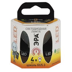 ЭРА / LED lamp 4 (35) W, cap GU5.3, MR16, warm white light, 30,000 h, LED smdMR16-4w-827-GU5.3