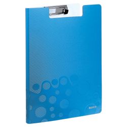 Ordner-Flachbett LEITZ "WOW", mit Oberclip und Deckel, A4, 330x230 mm, Polyp, blau
