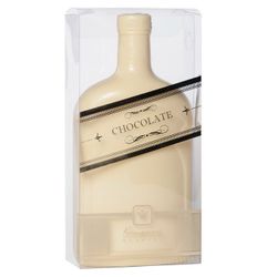 The sculpture is a bottle of white chocolate "Chivas Regal"