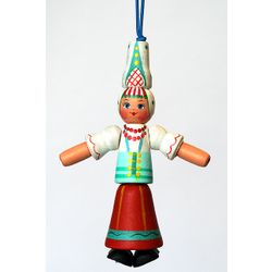 Doll gift Girl in Russian folk costume Yaroslavl province