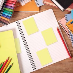 STAFF / Self-adhesive block (stickers) NEON, 38x51 mm, 90 sheets, SET of 2 pieces, yellow