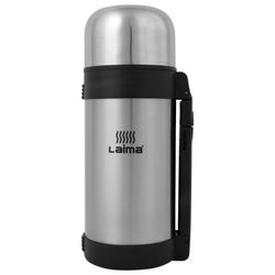 ЛАЙМА / Classic thermos with a narrow neck, 1.2 l, stainless steel, plastic handle