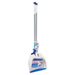 ЛАЙМА / Broom scoop with brush, mechanical ejector, handle 67 cm, rubber edge, for home and office