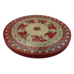 Беломорские узоры / Holzständer "Mezen Malerei. Zyklus" rund 25 cm