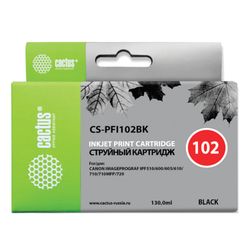 CACTUS / Inkjet cartridge (CS-PFI102BK) for CANON iPF500 / 510 / F600 / 605/650/700, black
